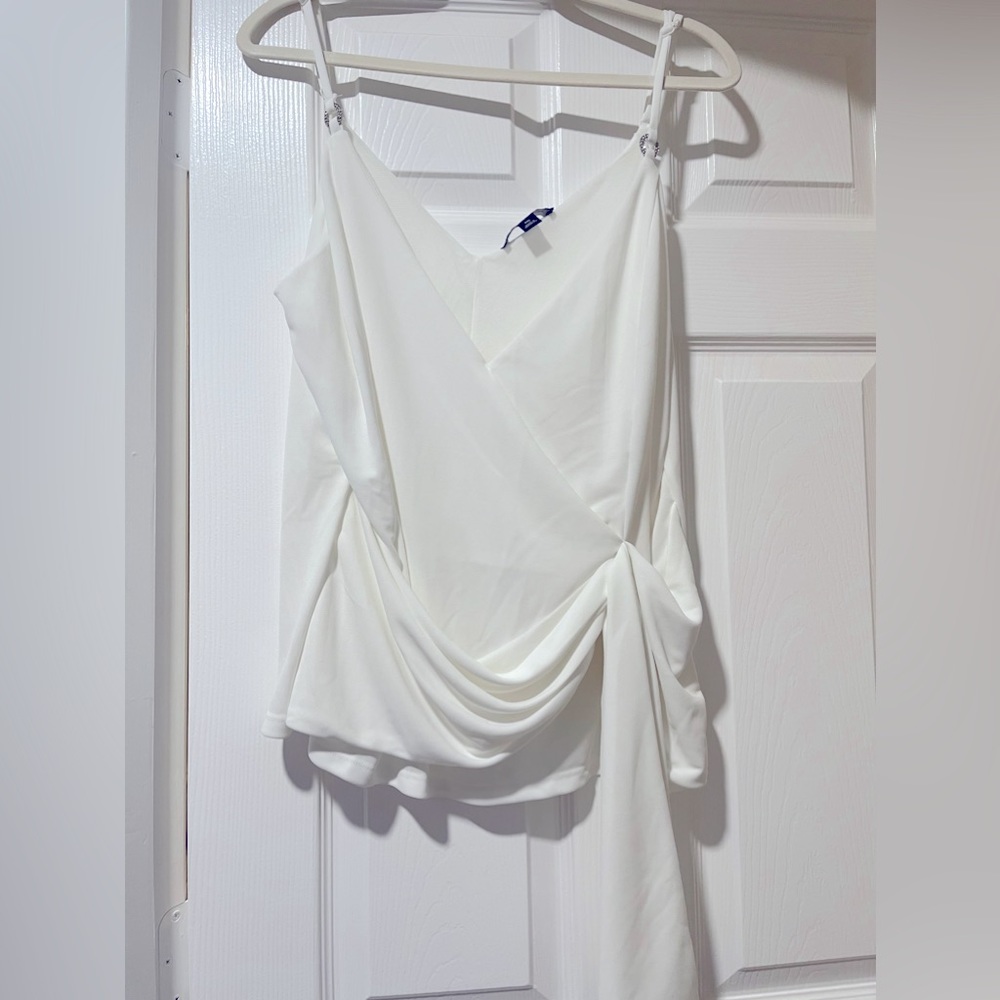 White spaghetti strap blouse